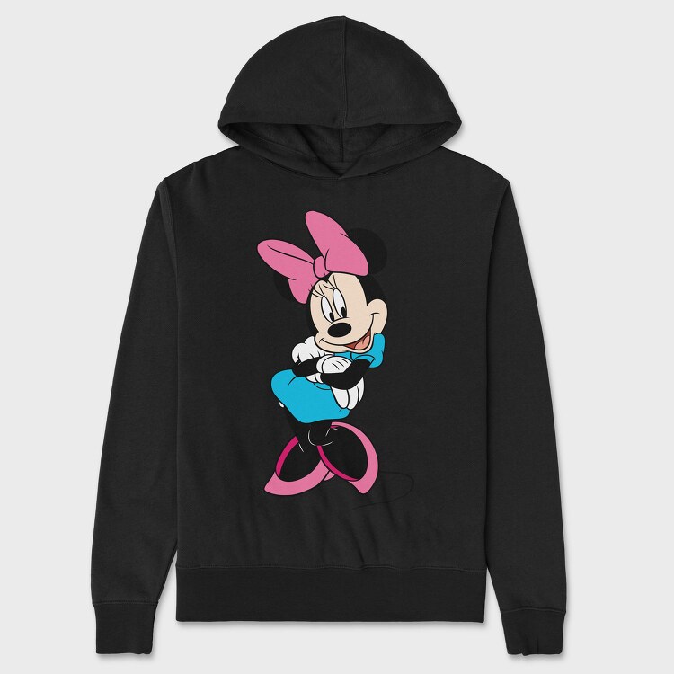 Minnie Mouse Bow Tie, Hanorac Oversize Barbati (Unisex)