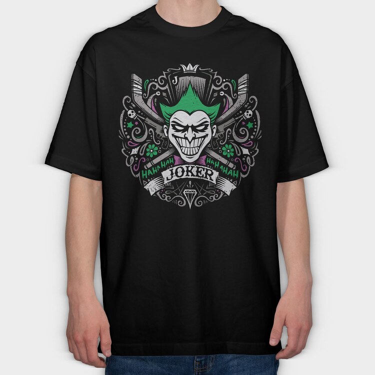 Jokers Laughter, Tricou Oversize Barbati (Unisex)