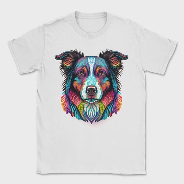 Colorful Dog Portrait, Tricou Barbati (Unisex)