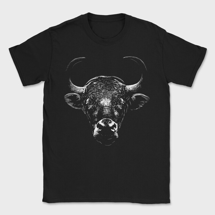Bull Wild Monochrome, Tricou Barbati (Unisex)