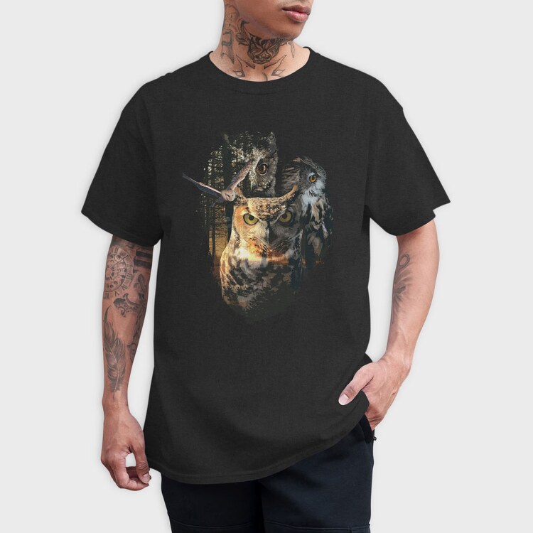 Owls Forest, Tricou Barbati (Unisex)