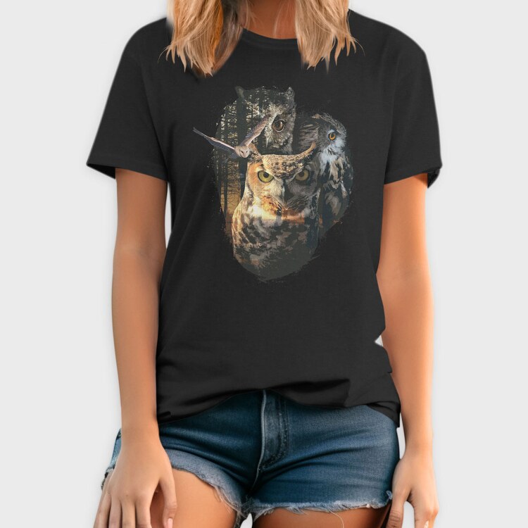 Owls Forest, Tricou Barbati (Unisex)