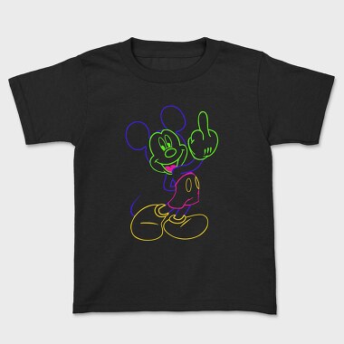 Mickey Mouse Colorful Lines Urban Art 99, Tricou Copii