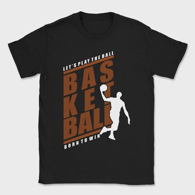 Orange Stripe Basketball, Tricou Barbati (Unisex)