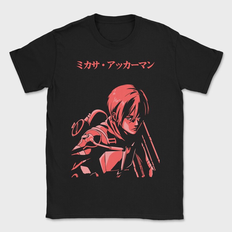 Mikasa Akkerman Red, Tricou Barbati (Unisex)