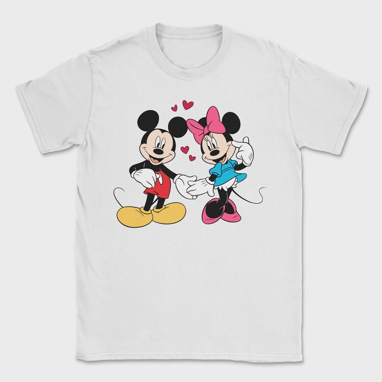 Mickey Minnie Love 1, Tricou Barbati (Unisex)
