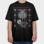 Pixelated Hearts, Tricou Oversize Barbati (Unisex)