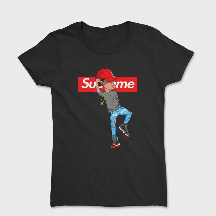 Supreme Money Gangster Gun Urban Art 99, Tricou Femei