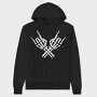Skeleton Rock Horns, Hanorac Oversize Barbati (Unisex)
