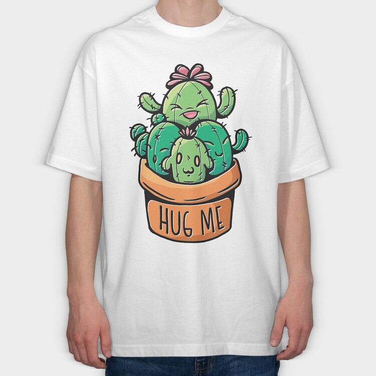 Cacti Hug, Tricou Oversize Barbati (Unisex)