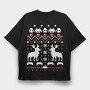 Pixel Smiley, Tricou Oversize Barbati (Unisex)