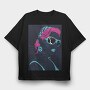 Peace Sign Vibes, Tricou Oversize Barbati (Unisex)