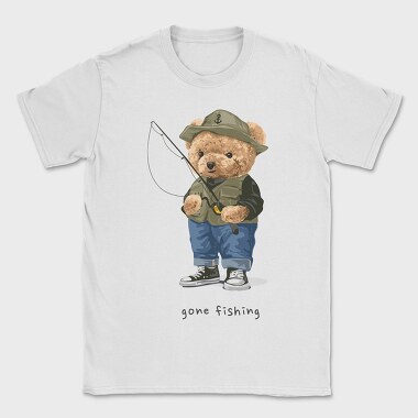 Teddy Bear Fishing, Tricou Barbati (Unisex)