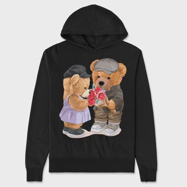 Teddy Love Bouquet, Hanorac Oversize Barbati (Unisex)