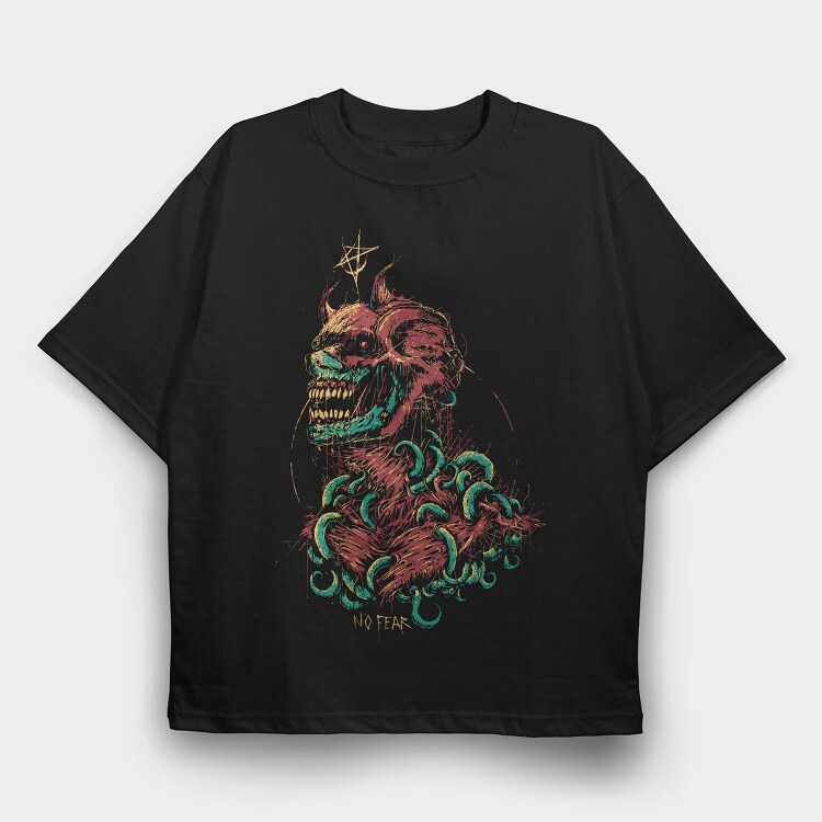 No Fear Owl, Tricou Oversize Barbati (Unisex)