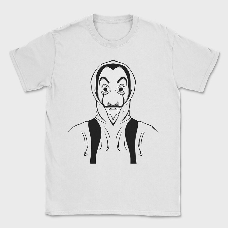 Money Heist Mask Hoodie, Tricou Barbati (Unisex)