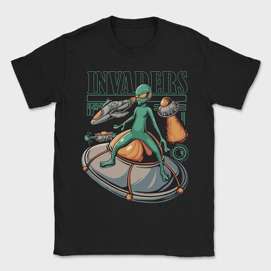 Alien Invasion, Tricou Barbati (Unisex)