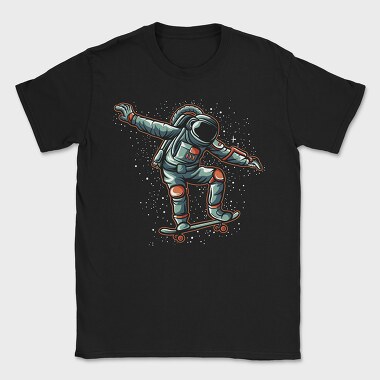Astronaut Skateboarding, Tricou Barbati (Unisex)