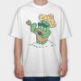 Cactus With Mexican Hat And Guitar 5 De Mayo, Tricou Oversize Barbati (Unisex)