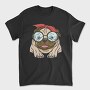 Pug With Glasses, Tricou Barbati (Unisex)