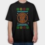 Knitted Reindeer Sweater, Tricou Oversize Barbati (Unisex)