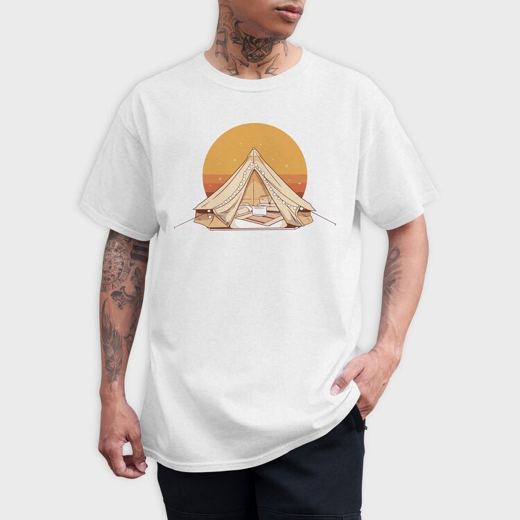Retro Glamping, Tricou Barbati (Unisex)