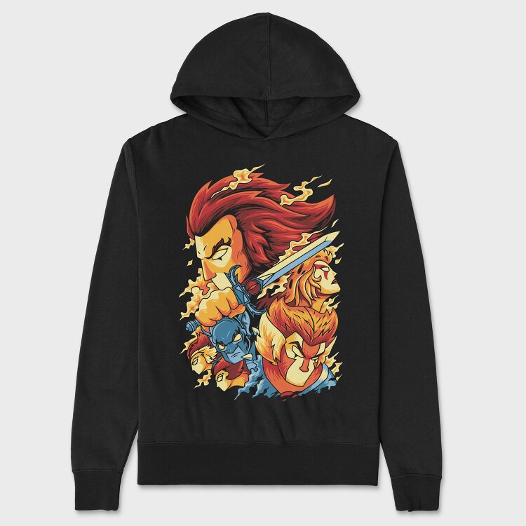 Flame Warrior, Hanorac Oversize Barbati (Unisex)