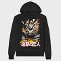 Fire Wolf Roar, Hanorac Oversize Barbati (Unisex)