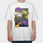Halloween Witch Flyer, Tricou Oversize Barbati (Unisex)
