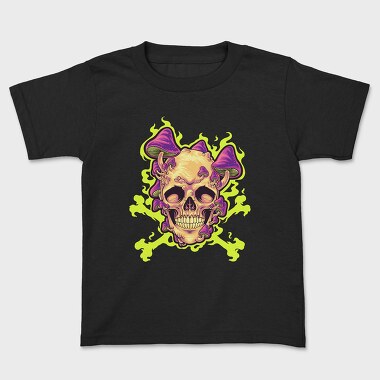 Psychedelic Skull Fungi, Tricou Copii