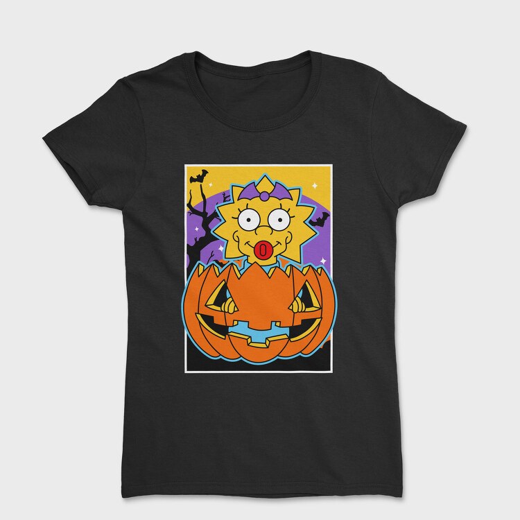 Halloween Maggie Pumpkin, Tricou Femei