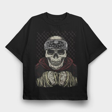 Skull Bandana Fence, Tricou Oversize Barbati (Unisex)