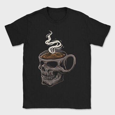 Skull Coffee Steamer, Tricou Barbati (Unisex)