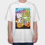 Halloween Zombie Trick Or Treat, Tricou Oversize Barbati (Unisex)