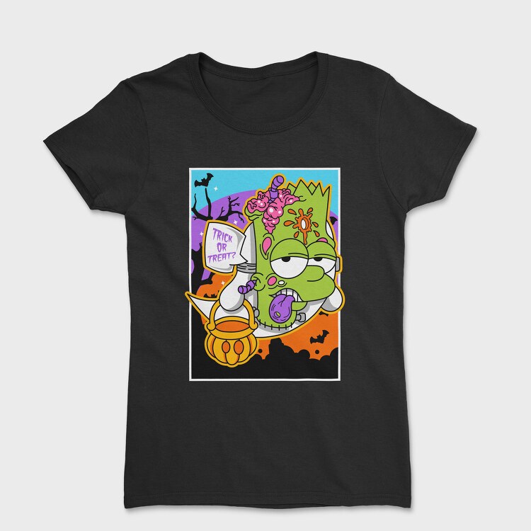 Halloween Zombie Trick Or Treat, Tricou Femei