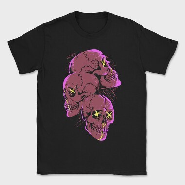 Skull Neon Scream, Tricou Barbati (Unisex)