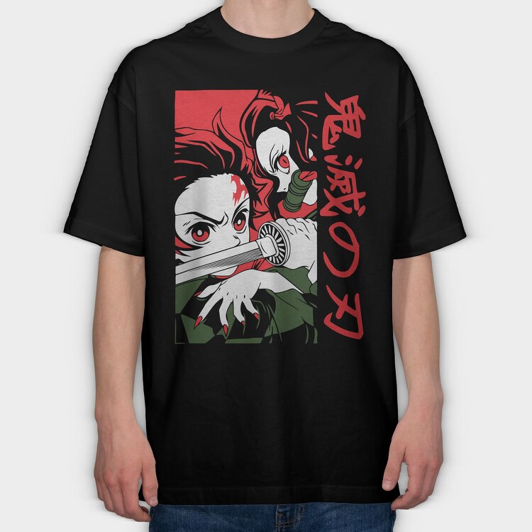Demon Slayer 2, Tricou Oversize Barbati (Unisex)