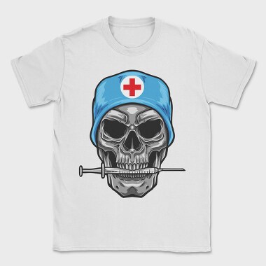 Skull Nurse Syringe, Tricou Barbati (Unisex)