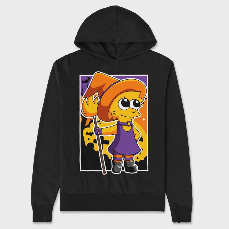 Halloween Witch Girl, Hanorac Oversize Barbati (Unisex)