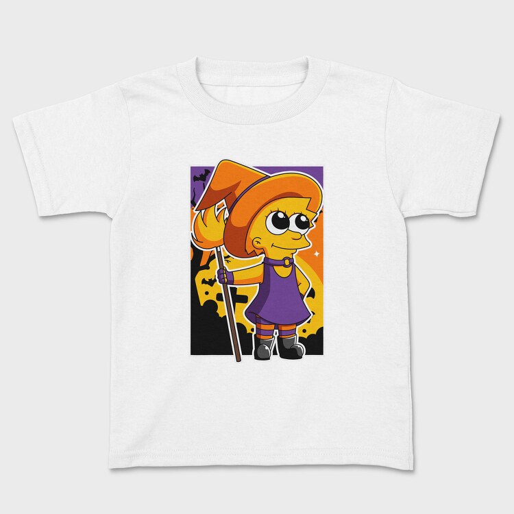 Halloween Witch Girl, Tricou Copii