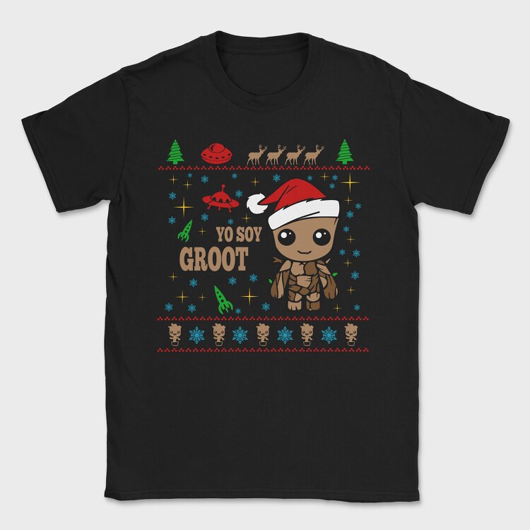 Grootmas Alien Xmas, Tricou Barbati (Unisex)