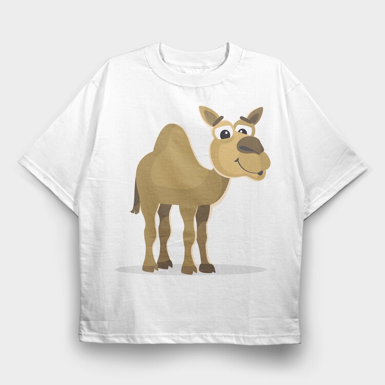 Camel Smile, Tricou Oversize Barbati (Unisex)
