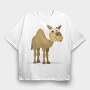 Camel Smile, Tricou Oversize Barbati (Unisex)