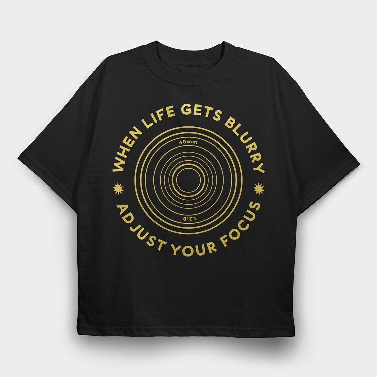 Camera Focus Photographers Creators, Tricou Oversize Barbati (Unisex)