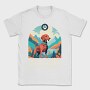 Dog In The Woods Hiking, Tricou Barbati (Unisex)