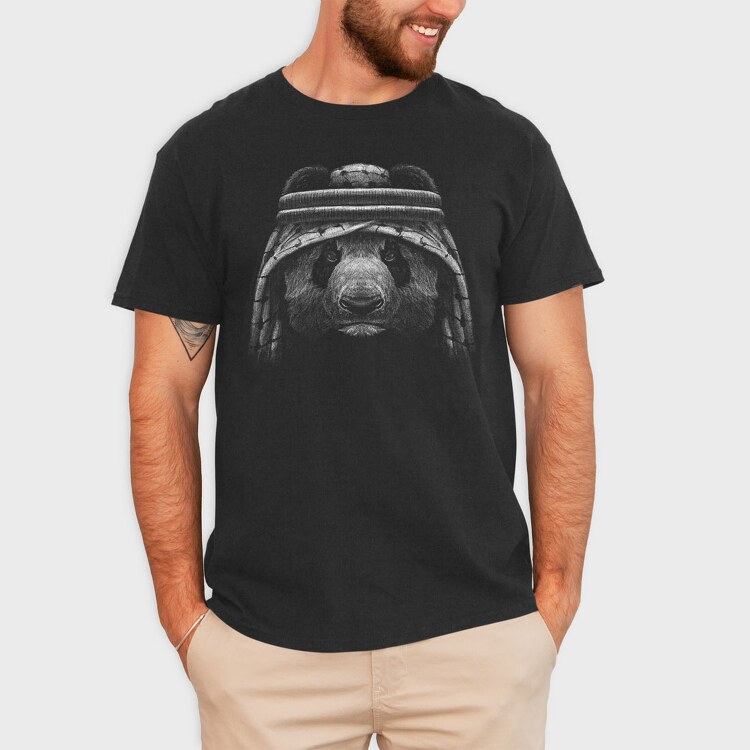 Panda Keffiyeh, Tricou Barbati (Unisex)