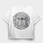 Dog Realistic Portrait, Tricou Oversize Barbati (Unisex)