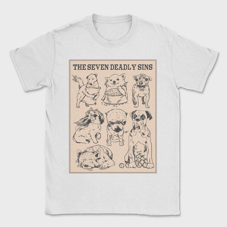 Dog Seven Deadly Sins, Tricou Barbati (Unisex)