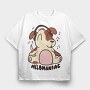 Dog With Headphones Music, Tricou Oversize Barbati (Unisex)