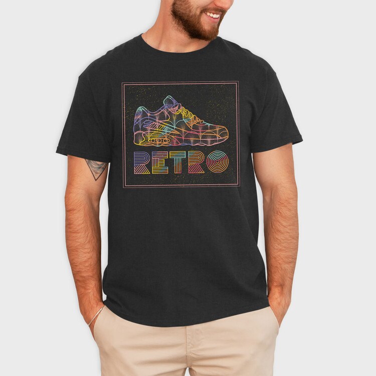 Retro Shoe, Tricou Barbati (Unisex)